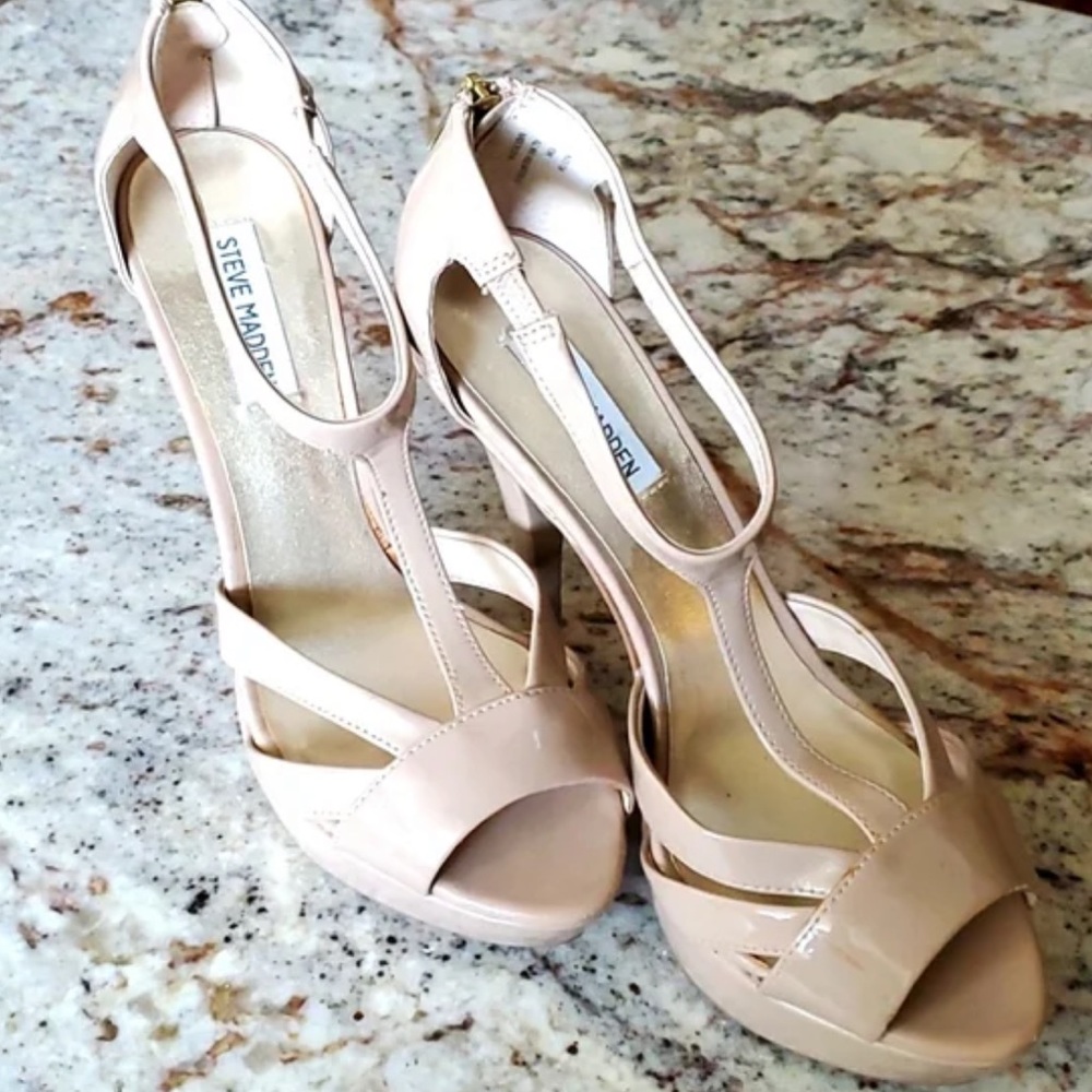 Steve Madden Haylow Blush Platform Heels size 7